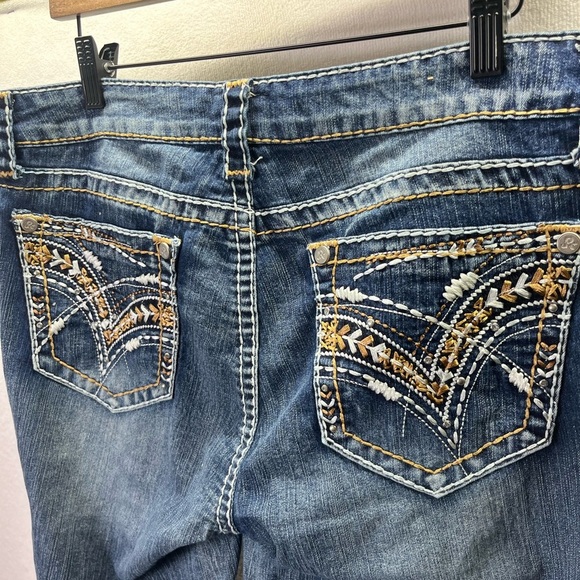 Realco Jeans Bootcut Denim Jeans Womens 32 Plus size Blue Stretch Western 2283 - Picture 10 of 11